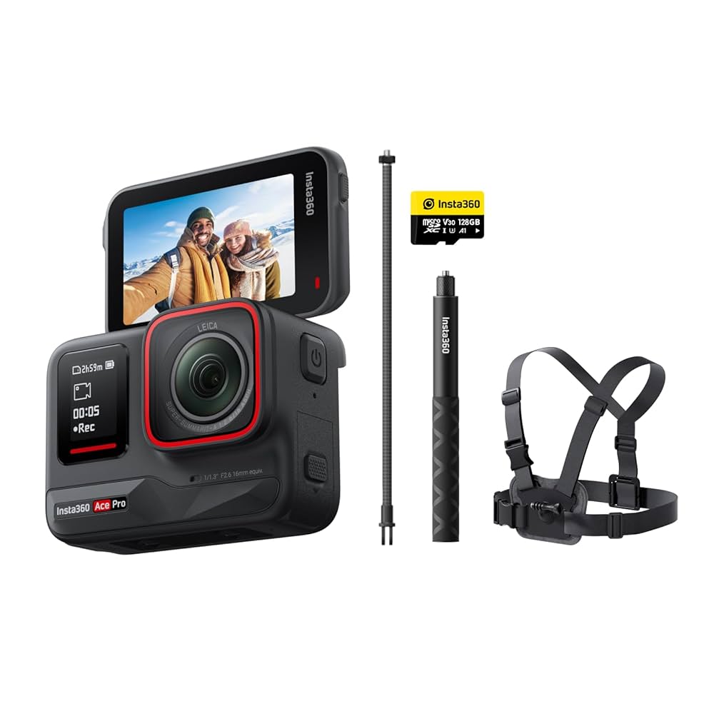 insta360 - 新品同様 Insta360 Ace Pro ブラック  アクションカメラ Insta360 即日発送 土日祝発送OK M333 Amazon | Insta360 Ace Pro - アクションカメラ 防水 1/1.3